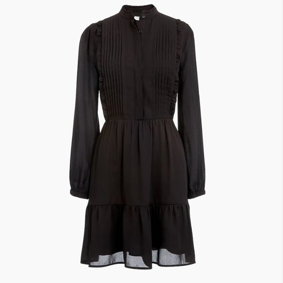 J. Crew Factory Dresses & Skirts - J. Crew Factory Black Ruffle Long Sleeve Dress, Sz 18